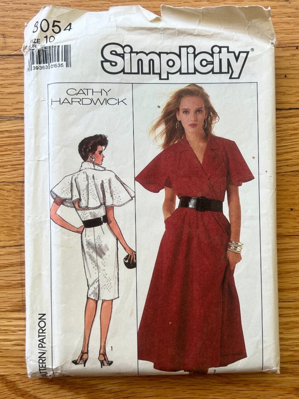 Vintage 80s Halter Dress Capelet Sewing Pattern Size 10 Simplicity 8054 UNCUT FF
